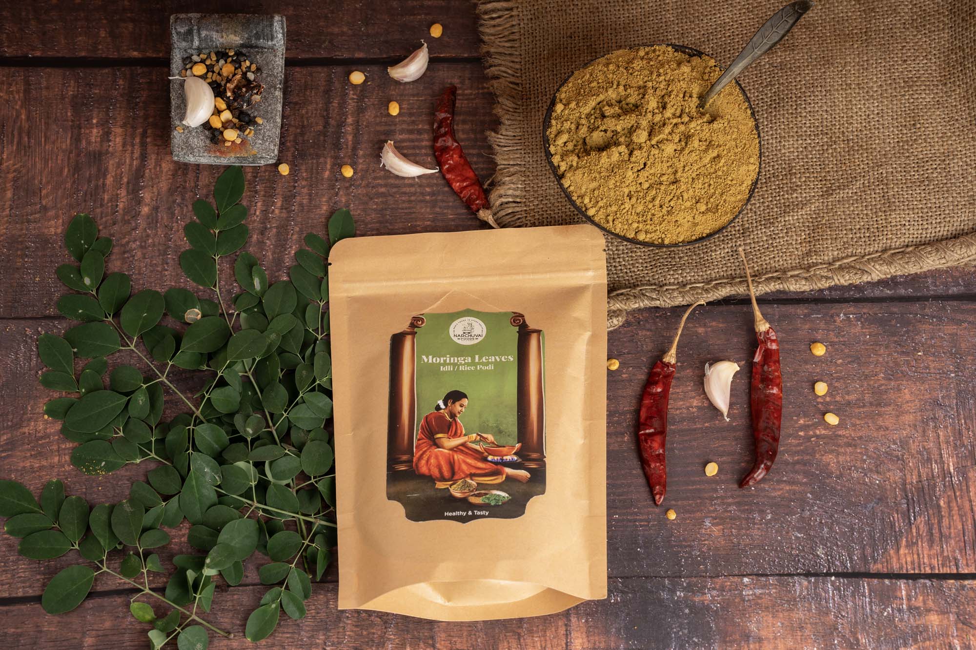 Moringa Leaves Idly Podi